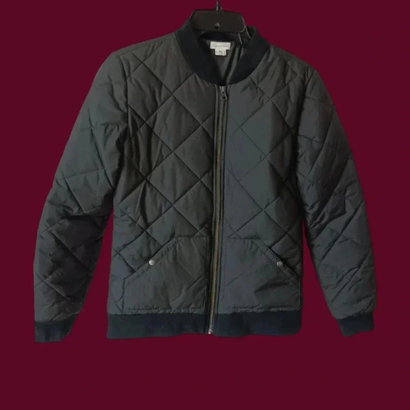 Garnet hill puffer quilted jacket classic preppy women bomber size Small - Picture 1 of 10